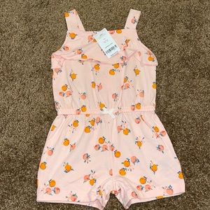 Carter’s peach girls romper! New!